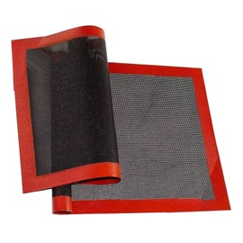 2 Pcs Perforated Silicone Fiberglass Mat for Baking Pastry, Cookies, Bread, Pizza, Multifunctional with Even Heat Distribution