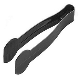 Fineline Settings Platter Pleasers Black 9" Tongs 48 Pieces