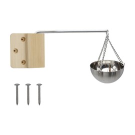 Hoypeyfiy Durable Stainless Steel Sauna Aroma Bowl Cup Essential Oil Bowl Sauna Room Accessories Sauna Evaporator Bowl Hanging