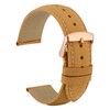WOCCI 20mm Vintage Leather Watch Band with Rose Gold Buckle,