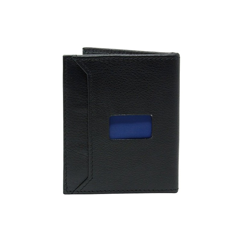 Alpine Swiss Double Diamond RFID Business Card Case Wallet Black