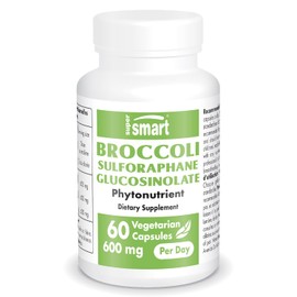 SUPERSMART - Broccoli Sulforaphane 300 mg - Standardized to 10% Sulforaphane Glucosinolate - Immune System Booster | Non-GMO & Gluten Free - 60 Vegetarian Capsules