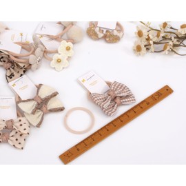 BIANHUAN Dog Hair Tie, Ribbon, Elastic, Set of 20, Hair Accessories, Going Out, Pet, Cute for Cats, Yorkshire Terrier, Shih Tzu Pomeranian, Miniature Schnauzer Malta, Hair Bow, Dog Hair Accessories, For Pets, Hair Ornaments, Hair Clips (Beige)