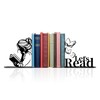 Metal Girl Reading Book Bookends，Lets Read Bookends for Shelves Bookshelf