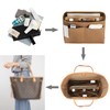 ZTUJO Purse Organizer Insert, Felt Bag Organizer with Metal Zipper,