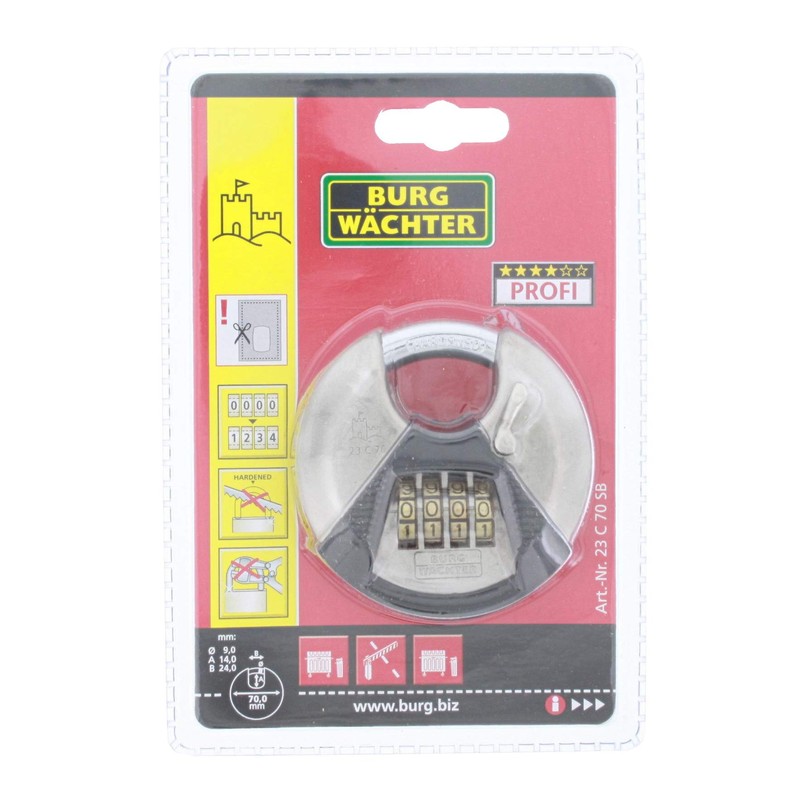 Burg Wächter Circle 23 C 70 39901 Round Shackle Lock