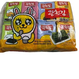 Kakao friends Korea Crispy seaweed 4g each pack - Specification: 4 packs