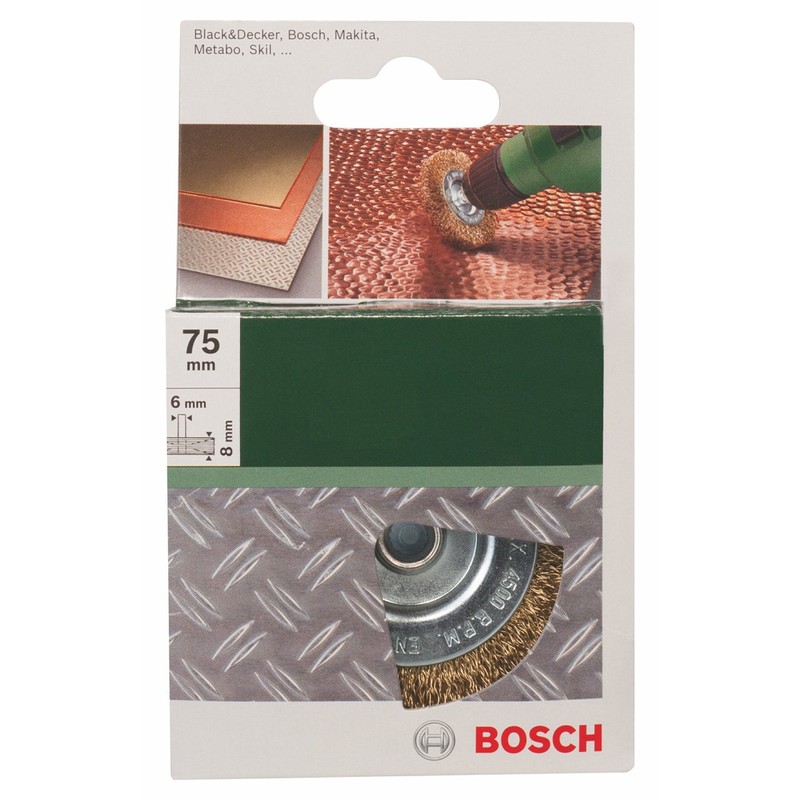 Bosch DIY Accessories 2609256529 DIY Disc Brush Braided Wire Brass-Plated