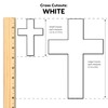 FreshCut Crafts 100 Pieces White Cross Cutouts with IDEA Guide,