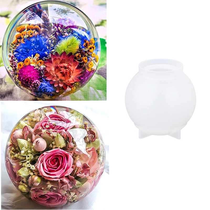 OZXNO 8 Pcs Sphere Resin Molds 3D Seamless Ball Shaped
