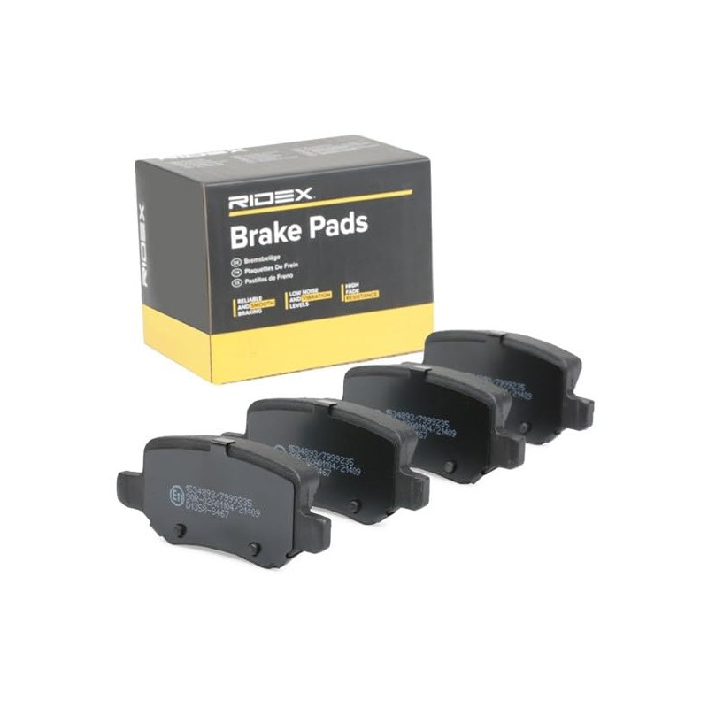 RIDEX Brake Pads 402B0064 Rear A-Class (W169) 14.6 mm 95.5