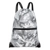 HOLYLUCK Drawstring Backpack Bag Sport Gym Sackpack, Grey Camo, One_Size,