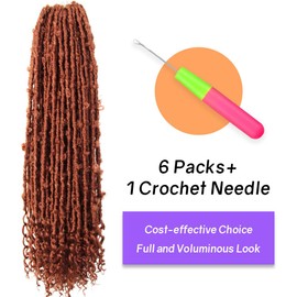 Crochet Butterfly Locs with Curly Ends 30 Inch, Boho Distressed Butterfly Locs Crochet Hair (6 Packs,350#)