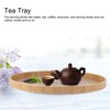 Round Shape Solid Wood Tea Coffee Snack Food Meals Serving