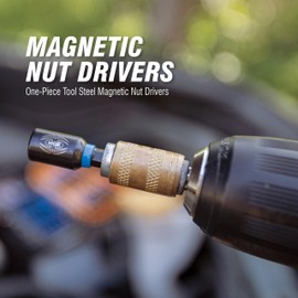 Spyder 4-Piece Magnetic Impact Nut Driver Set (1/4, 5/16, 3/8, 7/16-Inch) (19063)