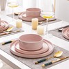 AmorArc Ceramic Dinnerware Set for 4 | Speckled Stoneware Plates