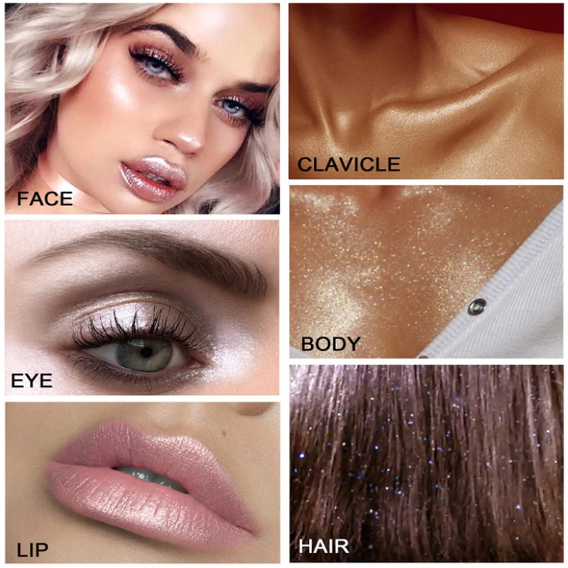 Highlight Patting Powder, Shimmering Highlighter Powder Pen for Face and