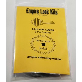 Empire Lock Kits Schlage Rekey Kit Up To 10 Locks 5-Pin Key SC1 Bottom Pins With Factory Cut Keys