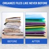 Pack of 10 A4 Document Wallets, Folder with Label Pockets,