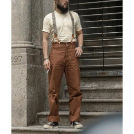 Bronson Mfg.co Vintage 50s Style T Shirt Henley  All Cotton Knit Sleeves Bronson Mfg. Co. Large