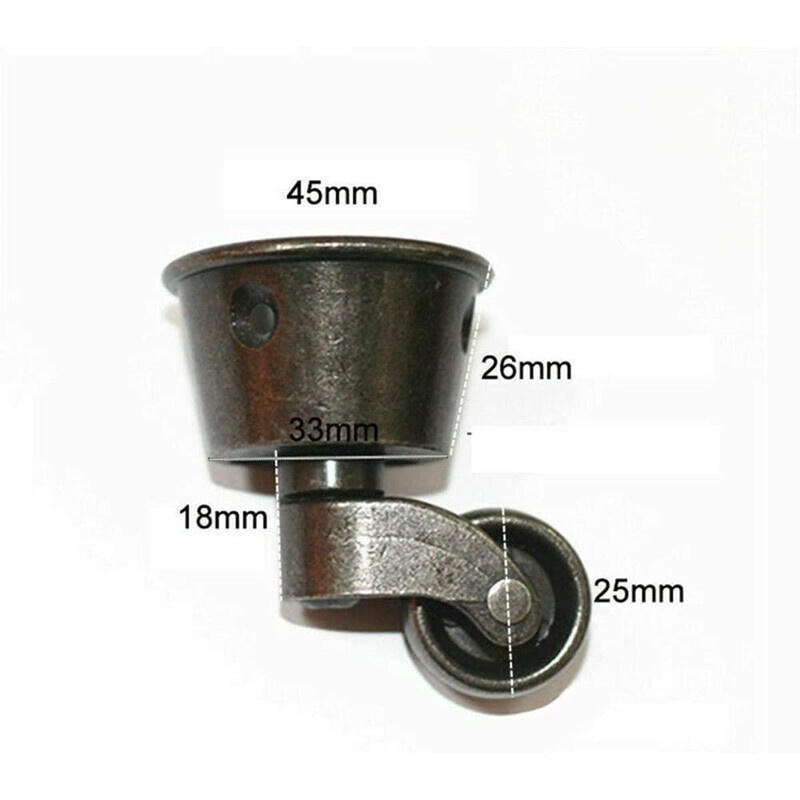 Boxonly Swivel Caster Wheels Polished Antique Cup Type Casters Solid