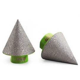 FACHLICH Diamond Cone Tile Bits 35mm 2pcs Diamond Beveling Chamfer Bits for Holes Trimming and Existing Countersink Drill Bits with M14 Thread