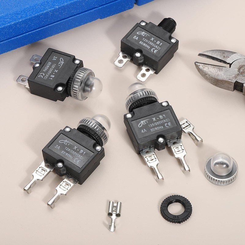 sourcing map 2PCS 3A Thermal Circuit Breakers, 125/250V AC,32V DC