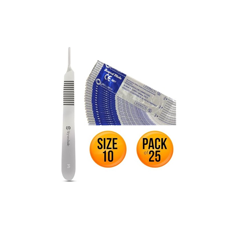 25 Pcs Scalpel- Edges Scalpel Handle No 3 Surgical_ Baldes