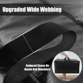 Cosy Family 4 Pack Heavy Duty Extra Large Moving Bags with Backpack Straps - Strong Handles & Zippers, Storage Totes For Space Saving, Fold Flat, Alternative to Moving Box (Set of 4, Black)