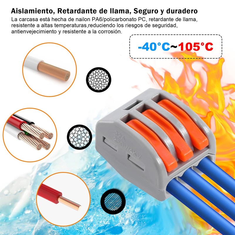 Conectores de Bloque de Terminal de Cable, 110 Piezas Conectores