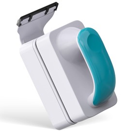 Pawfly Limpiador de manchas magnético fuerte para acuario con raspador de acero inoxidable desmontable y mango antideslizante herramienta de limpieza flotante de 4 pulgadas para tanque de peces de vidrio (no para tanque acrílico)