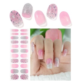 DUKASOU Gel Nail Strips (UV Not Required), Garden Bloom 22 Gel Nail Stickers, Nail Wraps, Easy Apply & Remove, Long Lasting, Salon Quality, Includes Prep Pads, Nail File & Wood Stick