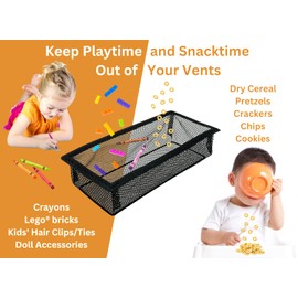 SEAL360 Floor Vent Screen Net, Air Vent Filter Mesh Catches Toys Snacks Pet Hair and Pet Food, Keeps Bugs Out, Patent Pending, 4”x12” (3-Pack)