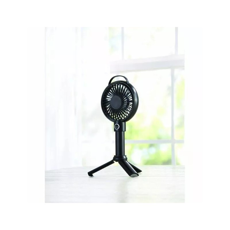 MAINSTAYS 4 INCH MINI USB RECHARGEABLE PORTABLE HANDHELD FAN, BLACK