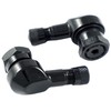 Felgenfactory 2x Motorcycle Aluminium Angle Valve Black 11.3 mm Valves