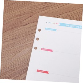 Operitacx 6-Hole Spiral A5 Loose-Leaf Notebook Paper 4PCs Assorted Periods Smooth Writing No Book Needed