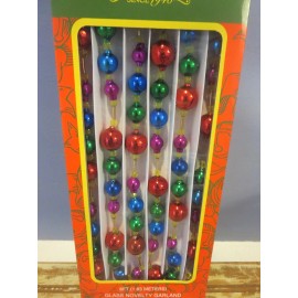 Kurt Adler 6 Foot Glass Novelty Garland New in Box