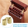 LifCratms 12 Pack 8 mm Hidden Brass Barrel Hinges, Furniture