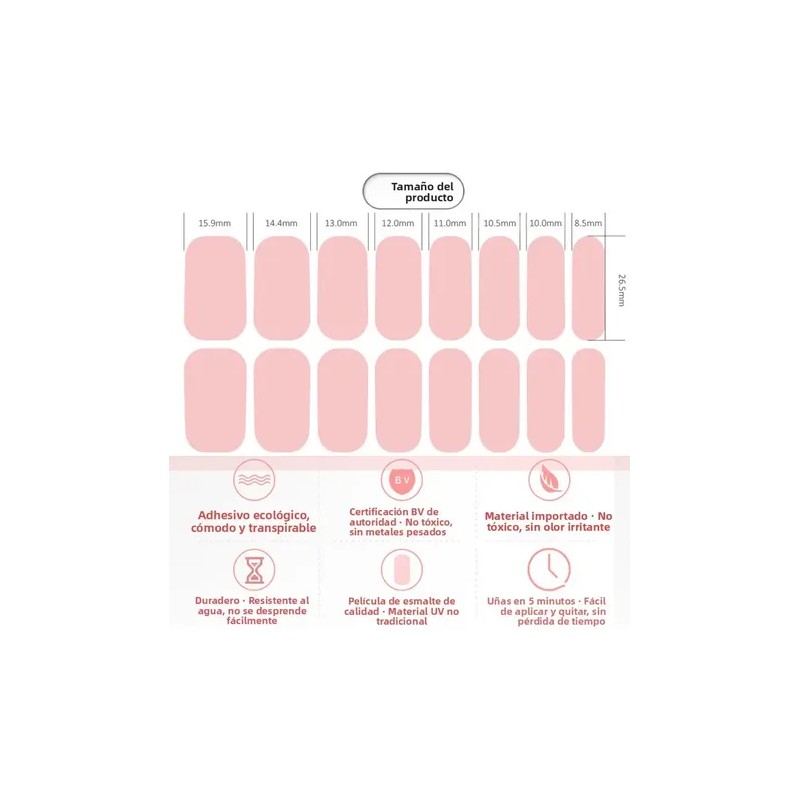 Gel Nails Stickers Pegatinas Para Uñas Múltiples Estilos A