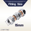 LTWFITTING Chrome-plated 15 mm OD Compression Union Brass Compression Fitting