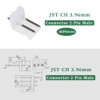 pzsmocn 200Pcs/50Sets JST CH 3.96mm Pitch 2 Pin Female Shell