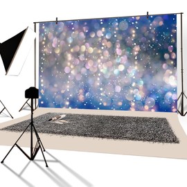 YongFoto 3 x 2 m Vinyl Photo Background Christmas Valentine's Day Abstract Bokeh Vintage Lights Photography Background for Photo Booth Baby Party Banner Kids Photo Studio Props