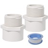 1.5 Inch Male Thread PVC Fittings White 2-Way PVC Pipe