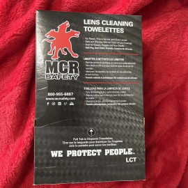 MCR SAFETY LCT PREMOISTENED ANTI-STATIC LENS CLEANING WIPES TOWELETTES (100/BOX)