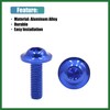 Motoforti 20pcs M6 X 20mm Blue Aluminum Alloy Motorcycle Hex