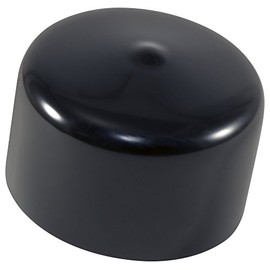 Caplugs 99390027 Plastic Round Cap VC-2000-16, Vinyl, Cap ID 2.000" Length 1.000", Black (Pack of 20)