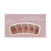 french tip press on nails short，30 pcs glossy cat eye