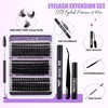 Segmented False Eyelashes Extension Kit, 270pcs/box Curling Eye Lash with