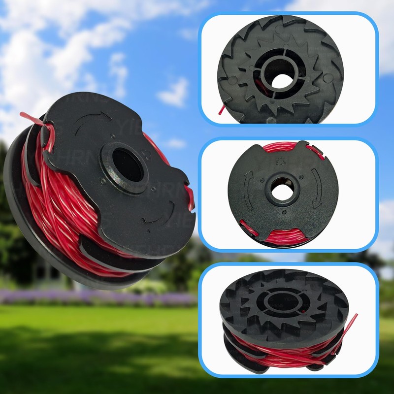 YIEHRNS GGT500WU Trimmer Spool Line and Cap 0.065'' 27FT for
