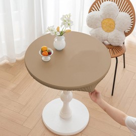 CIEEIN CIEHT PU Tablecloths Table cloth Round Diameter 60cm-140cm Tablecover Home Hotel Restaurant Bar Party Waterproof Oilproof Table Covers Coffee Round 80cm